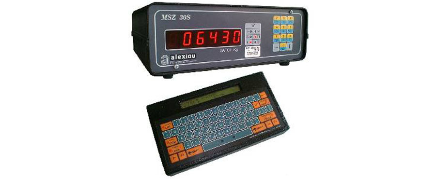 Ηλεκτρονικό Ζυγιστήριο τύπου MSZ 30S Αλφαριθμητικό με Σειριακή/Παράλληλη Επικοινωνία της εταιρίας Αλεξίου ΑΕ ζυγιστικές μηχανές