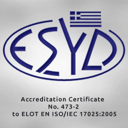 Accreditation Certificate No.473-2 to ELOT EN ISO/IEC 17025;2005